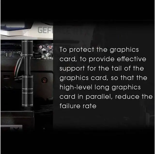 Alt view image 5 of 5 - Desktop Graphics Card Stand GPU Brace Support Aluminum Alloy Telescopic Video Card Holder Cooling Bracket For Desktop PC Case