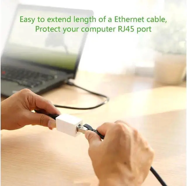 Alt view image 2 of 6 - (2 Pack) RJ45 Coupler In-Line Coupler Cat7/Cat6/Cat5e Ethernet Cable Extender Adapter Female to Female