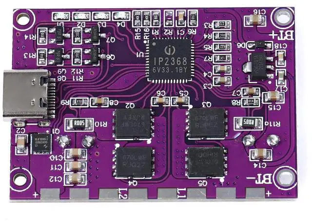Alt view image 5 of 6 - IP2368 Bidirectional 100w Fast Charging Module Buck-Boost Type-c Interface 4S Lithium Battery High-Power Fast Charging Board