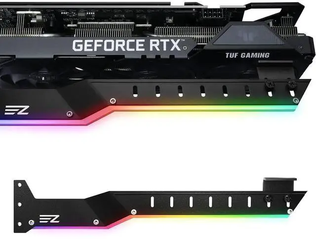 Main image of GPU Holder Brace Graphics Card GPU Support Video Card Holder Bracket with 5V 3 Pin ARGB LED, Video Card Sag Holder/Holster Bracket Support RX6700,RTX3090- 309EZ-Black