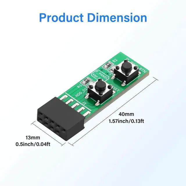 Alt view image 2 of 6 - 9Pin Reset/Power ON/Off Switch Board Adapter Test for Desktop PC Motherboard