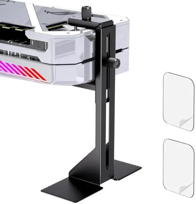 Main image of GPU Support Bracket, GPU Brace, Video Card Holder Bracket with Bottom Adhesive, GPU Stand, Adjustable Anti Sag GPU Stand 35-120mm, Support GPU 4090 Thickness Support up to 75mm