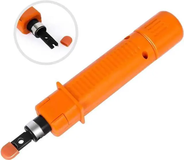 Alt view image 5 of 6 - Network Tool Kit for Cat5 Cat5e, 9-in-1 Portable Crimping Tool Kit, 8P8C 6P6C 4P4C Connectors, RJ11/RJ12/RJ45 Cat5 Cat5e Network/Phone Cable Tester with Punch Down Tool, Black