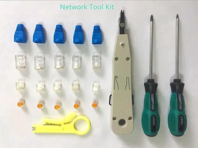 Alt view image 4 of 7 - Network Cable Repair Maintenance Tool Kit Set 11 in 1 Portable Phone Cable Crimper 8P8C 4P4C 6P6C Connectors RJ45 RJ11 Cat5 Cat6 Cable Tester