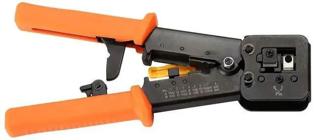 Alt view image 5 of 6 - EZ RJ45 Crimp Tool Pass Through Cat5 Cat5e Cat6 Crimping Tool for RJ45/RJ12, CAT5, CAT5e, CAT6 Regular and End-Pass-Through connectors