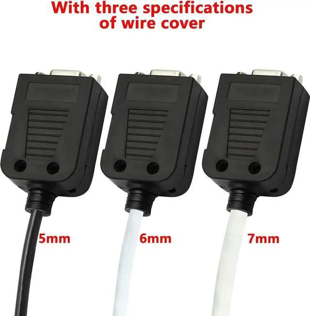 Alt view image 3 of 7 - DB9 Connector Adapter RS232 Serial Port D-SUB Adapter Plate Breakout Board Solder-Free (1-Pair Male+Female with Screwdriver, White Rubber Core)