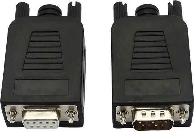 Alt view image 5 of 7 - DB9 Connector Adapter RS232 Serial Port D-SUB Adapter Plate Breakout Board Solder-Free (1-Pair Male+Female with Screwdriver, White Rubber Core)