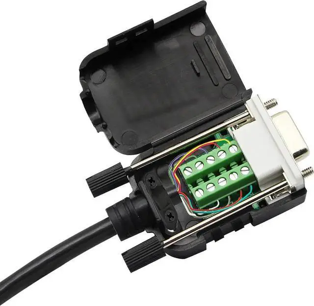 Alt view image 4 of 7 - DB9 Connector Adapter RS232 Serial Port D-SUB Adapter Plate Breakout Board Solder-Free (1-Pair Male+Female with Screwdriver, White Rubber Core)