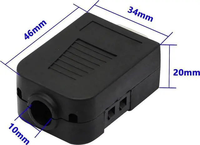 Alt view image 6 of 7 - DB9 Connector Adapter RS232 Serial Port D-SUB Adapter Plate Breakout Board Solder-Free (1-Pair Male+Female with Screwdriver, Black Rubber Core, Long Bolts)