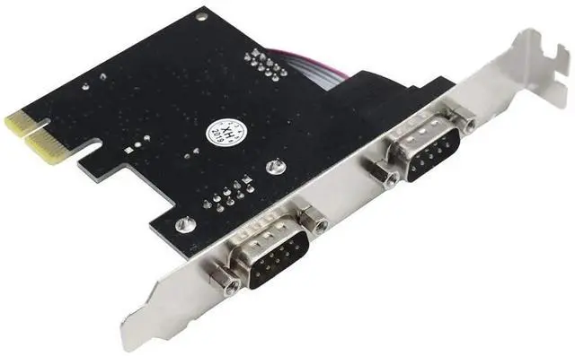 Alt view image 3 of 6 - PCIe Serial Expansion Card, 2 Port PCI Express 1.0 x 1 to Industrial DB9 COM RS232 Converter Adapter Controller for Desktop PC (Will Also Work on PCI-E x4, x8, x16 Slot)