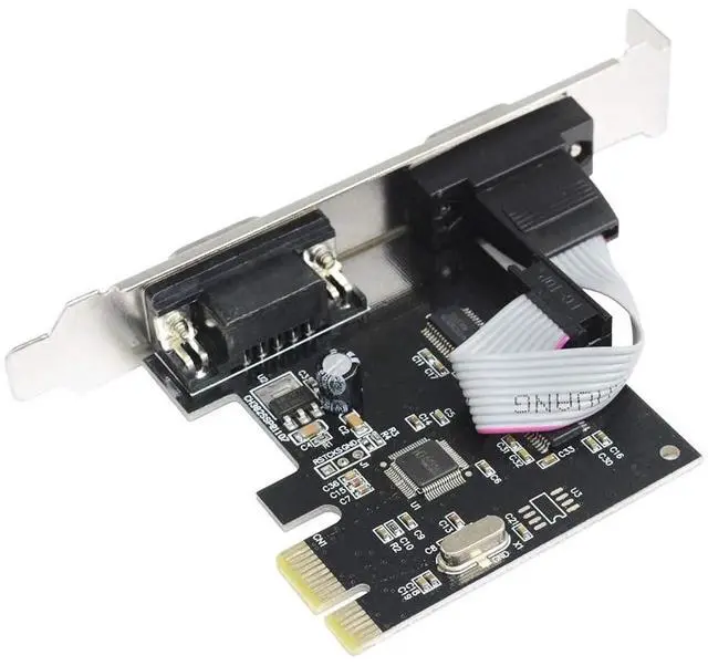 Alt view image 5 of 6 - PCIe Serial Expansion Card, 2 Port PCI Express 1.0 x 1 to Industrial DB9 COM RS232 Converter Adapter Controller for Desktop PC (Will Also Work on PCI-E x4, x8, x16 Slot)