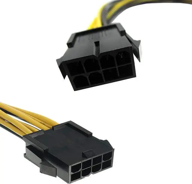 Alt view image 3 of 4 - 8 Pin PCIe Splitter, PCI 8 Pin to Dual 8 Pin (6+2) Graphics Card PCIe Express Power Adapter GPU VGA Y-Splitter Extension Cable Mining Video Card Power Cable (12 inches 2 Pack)