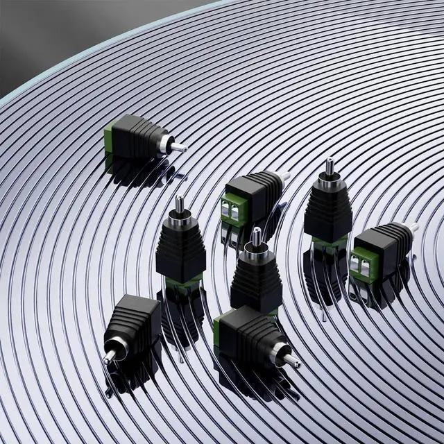 Alt view image 5 of 6 - RCA Speaker Wire Connector, Speaker Wire to RCA Adapter, Phono RCA Male Plug Solderless Converter Audio/Video Speaker Wire Connectors Solderless Adapter - 12 Pack(Package Includes Screwdriver)