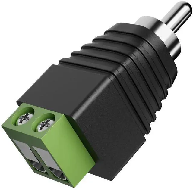 Alt view image 3 of 6 - RCA Speaker Wire Connector, Speaker Wire to RCA Adapter, Phono RCA Male Plug Solderless Converter Audio/Video Speaker Wire Connectors Solderless Adapter - 12 Pack(Package Includes Screwdriver)