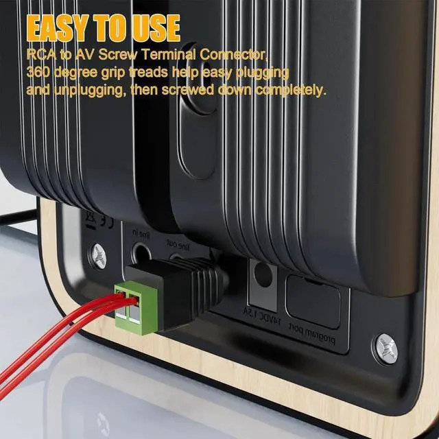 Alt view image 4 of 6 - RCA Speaker Wire Connector, Speaker Wire to RCA Adapter, Phono RCA Male Plug Solderless Converter Audio/Video Speaker Wire Connectors Solderless Adapter - 12 Pack(Package Includes Screwdriver)