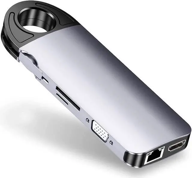 Main image of USB Type C Docking Station Hub Multiport Adapter,10 in 1 Dongle,4K@60Hz USB-C Laptop Docking Station,USB C to HDMI,VGA,3*USB3.0,PD,Gigabit Ethernet,3.5mm Audio,TF/SD for MacBook,Dell,Surface,HP