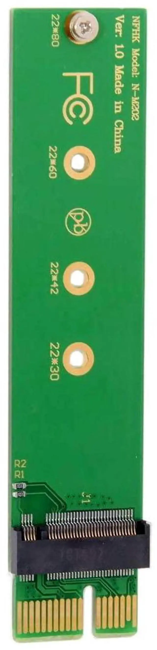 Alt view image 2 of 6 - NGFF M-Key NVME AHCI SSD to PCI-E 3.0 1x PCIE4.0 x1 Vertical Adapter Compatible for XP941 SM951 PM951 960 EVO SSD