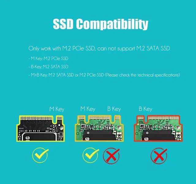 Alt view image 2 of 7 - PA09-X1 M.2 NVMe to PCIe X1 Adapter for 2230/2242/2260/2280 M.2 NVMe SSD, PCIE X1 Installation