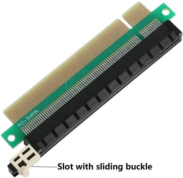 Alt view image 3 of 6 - PCIE 16x Male to Female Riser Adapter Card, PCI-Express 164 Pin 16x Riser Card Interface Protection for 1U 2U Chassis