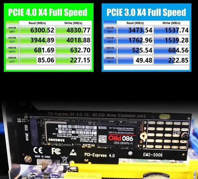 Alt view image 4 of 7 - PA22110 M.2 NVMe to PCIe 4.0 X4 Adapter for 22110 M.2 NVMe SSD