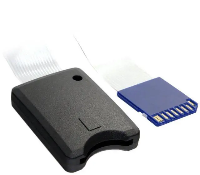 Alt view image 7 of 7 - Standard SD SDHC Male to SD Female Extension Memory Card Kit Soft Flat FPC Cable Extender 25cm Compatible for GPS Camera
