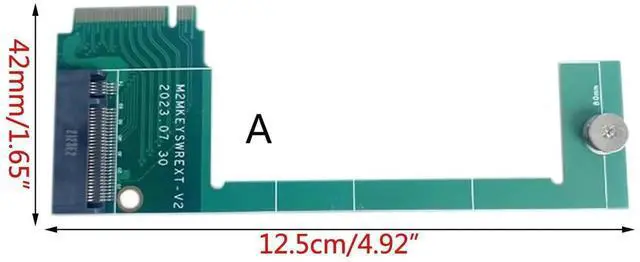 Alt view image 5 of 7 - M2 Modified Board PCIE 4.0 for Rog Ally Handheld Console SSD Memory Card Adapter Converter Transfer Board 90° M2 Transfercard for RogAlly Handheld Board Accessories