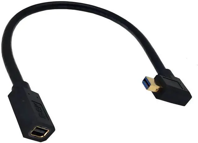 Alt view image 2 of 7 - Mini DisplayPort Extension Cable, 1FT 90 Degree Mini DisplayPort (Mini DP) Male to Female 8K 1.4 Video Extension Cord with HBR2 support for with Mini DP PC/Laptop (Right Angle)