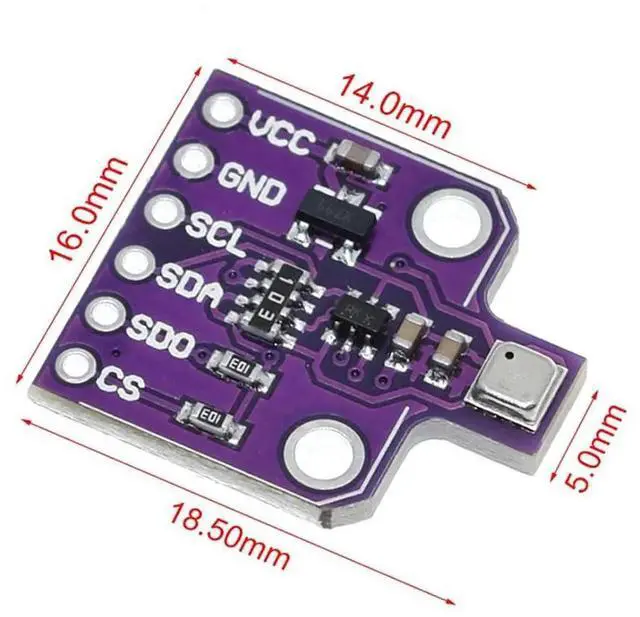 Alt view image 6 of 6 - BME680 Digital Temperature Humidity Sensor Module(Temperature/Humidity/Pressure/VOC Gas) 4 in 1 Sensor High Precision Environmental Monitoring Sensor with SPI IIC DC 5V