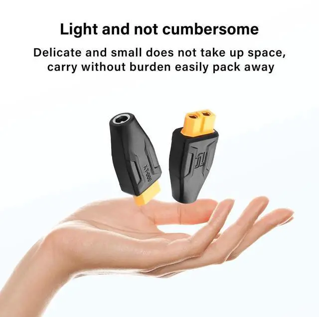 Alt view image 6 of 7 - 2 Pack XT60 to DC5521 Adapter XT60 to DC 5.5mm X 2.1mm Wireless for TS100 Soldering Iron, FPV Monitor Power,Drone (XT60 Female to DC Female)