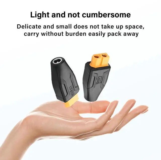 Alt view image 5 of 7 - 2 Pack XT60 to DC5525 Adapter XT60 to DC 5.5mm X 2.5mm Wireless for TS100 Soldering Iron, FPV Monitor Power,Drone (XT-023)