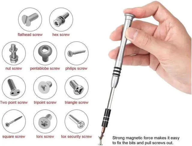 Alt view image 7 of 7 - Precision Screwdriver Set Professional Electronics Repair Tool Kit 60 in 1 Magnetic Screwdriver Bits for PC, With Anti Static Wrist Band