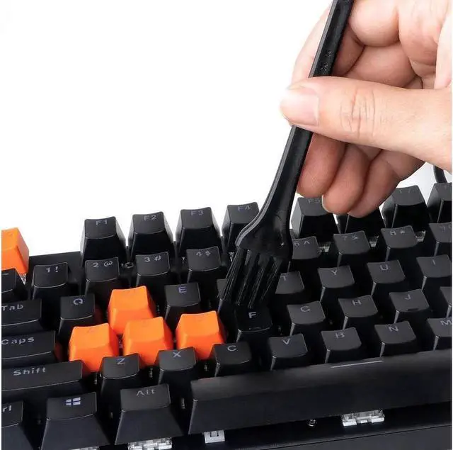 Alt view image 6 of 6 - Keycap Puller Switch Puller Stainless Steel Keycap Removal Tool with 2 Pcs Keyboard Cleaning Brush for Mechanical Keyboard