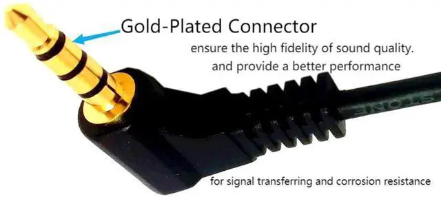 Alt view image 5 of 6 - 4 Pole 3.5mm 90 Degree Right Angle Audio Cable Male to 3.5mm Female Aux Cord TRRS Stereo Audio Cable Headset Extension Cable Support Mic 12 inch