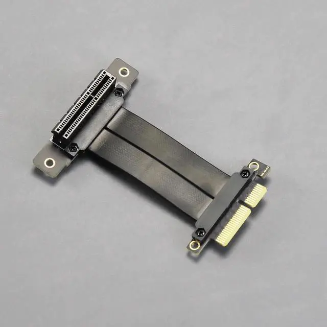 Alt view image 5 of 7 - 100mm PCIe 4.0 X4 Riser Cable for M.2, WiFi, Firewire, USB, Sound Cards, etc