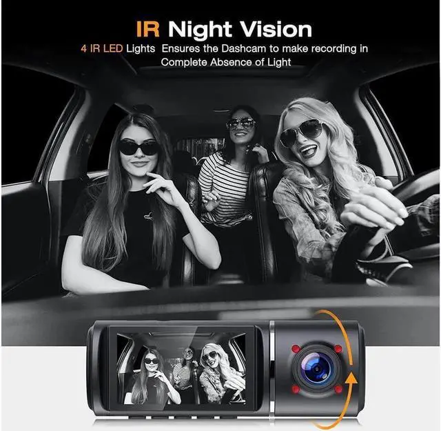 Alt view image 3 of 7 - Real 4K 5G WiFi Dual Dash Cam with WiFi GPS,2160P Car Camera with Free App,UHD4K+1080P Driving recorder,1.5Inch Car Camera,24/7 Parking Mode,Night Vision,Motion Detection,Gravity sensor,Loop Re