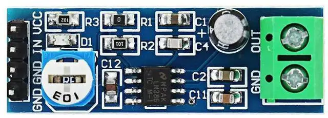 Alt view image 4 of 5 - 5pcs LM386 Mono Audio Amplifier Module 200 Times AMP Solo 5V-12V 10K Adjustable