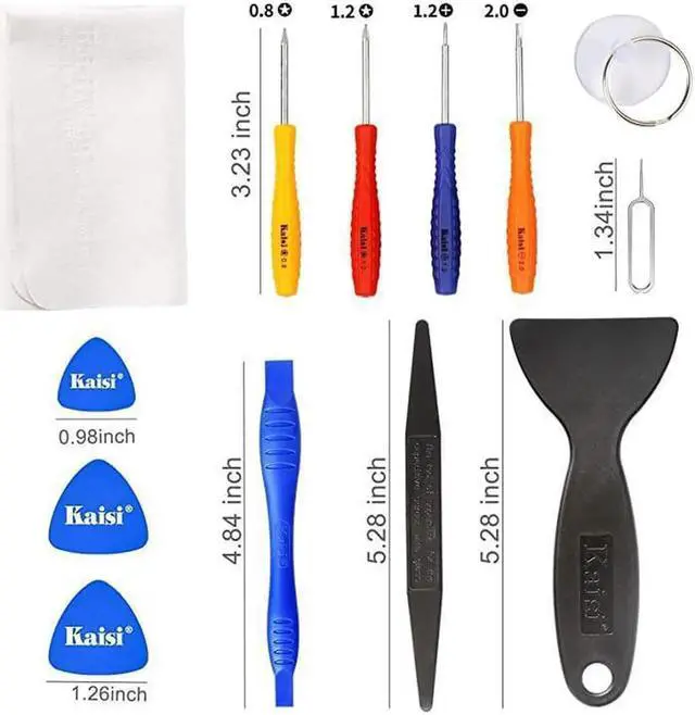 Main image of Professional Electronics Opening Pry Tool Repair Kit with Metal Spudger NonAbrasive Carbon Fiber Nylon Spudgers and AntiStatic Tweezers for Cellphone iPhone Laptops Tablets and More 20 Piece