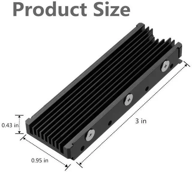 Alt view image 5 of 6 - M.2 2280 SSD heatsink, Double-Sided Heat Sink, with Thermal Silicone pad for PC / PS5 M.2 PCIE NVMe SSD or M.2 SATA SSD