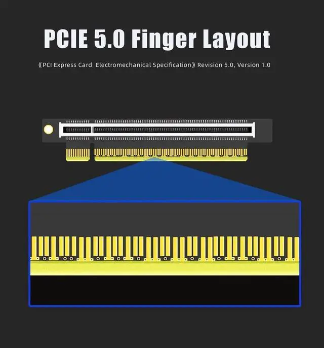 Alt view image 3 of 7 - PA17 PCIe 5.0 X16 Riser Adapter Card, Left Angle and Low-Profile for 1U/2U Server Installation