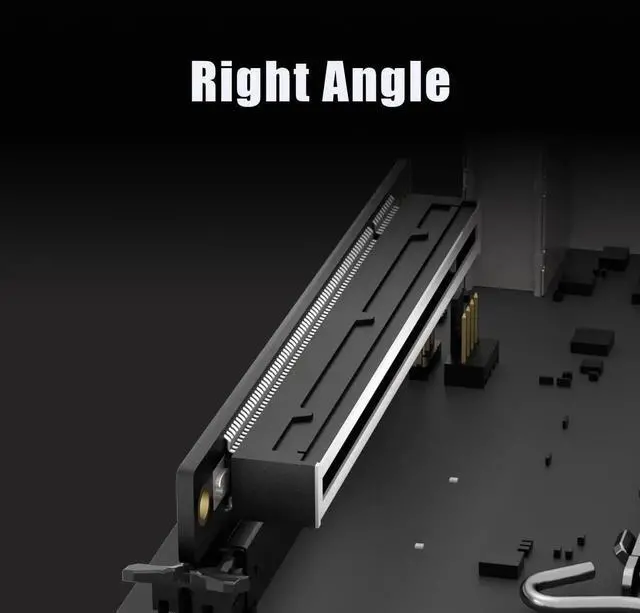 Alt view image 3 of 7 - PA17 PCIe 5.0 X16 Riser Adapter Card, Right Angle and Low-Profile for 1U/2U Server Installation