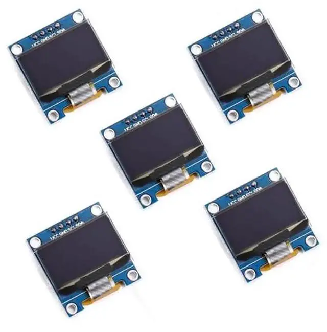 Main image of 0.96 inch LCD OLED Display Board Module 12864 128X64 IIC I2C SSD1306 Driver 4 Pins for Raspberry Pi Arduino(5pcs, White Light)