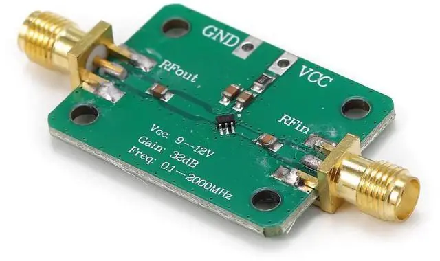 Alt view image 3 of 5 - 0.1-2000MHz RF Wideband Amplifier Broadband Module Receiver Gain 30dB Low-Noise LNA