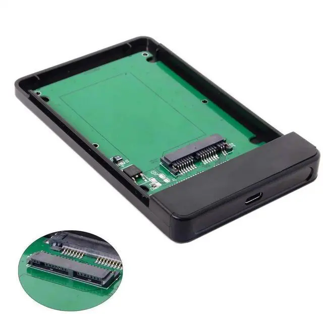 Alt view image 5 of 6 - USB 3.1 Type-C USB-C to 1.8 Inch Micro SATA 16pin 7+9 SSD for External Hard Disk Enclosure 5Gbps