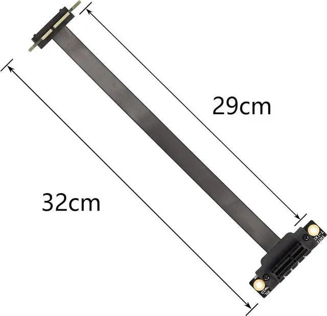 Alt view image 2 of 7 - PCIE 3.0 Extension Cable,36PIN 1X Extension Cable, 90 Degree PCI Express 1X Extend Card,for 1U,2U Chassis (30cm, Black)