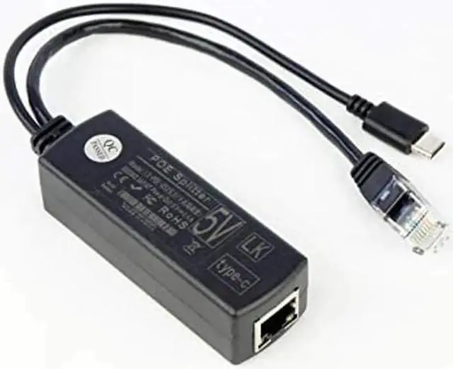 Main image of Gigabit USB Type C Active PoE Splitter 48V to 5V IEEE802.3af Power Over Ethernet for Raspberry Pi 4 4B