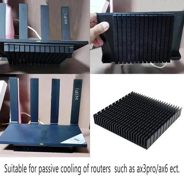 Alt view image 5 of 7 - JVFYI 120mm x 120mm x 20mm Aluminum Heatsink, Large Square Cooler for Router Cooling Base, Power Supply, IC, Graphics Card Memory Chip