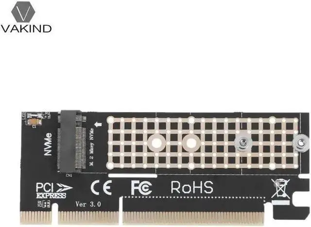 Alt view image 4 of 6 - 100x41mm M.2 NVMe SSD NGFF to PCIE 3.0 PCI Express X16/X4 Expansion Card Adapter M Key Interface with Heatsink Heat Sink