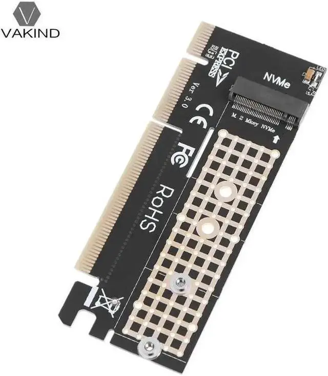 Alt view image 3 of 6 - 100x41mm M.2 NVMe SSD NGFF to PCIE 3.0 PCI Express X16/X4 Expansion Card Adapter M Key Interface with Heatsink Heat Sink