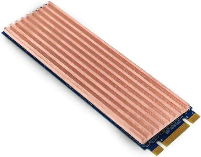 Alt view image 3 of 5 - Copper Heatsink Cooler Heat Sink Thermal Conductive Adhesive for M.2 2280 PCI-E NVME SSD 2/3/4mm