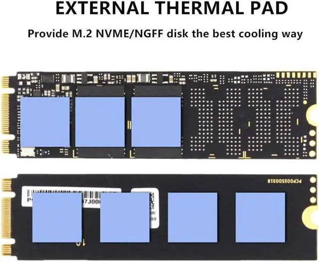Alt view image 4 of 6 - M.2 Heatsink NVMe 2280 PS5 SSD Heat Sink Computer PC PCIE M2 SSD Cooler for Samsung 980 970 EVO Plus SN850 SN750 SN570 Firecuda 530 Red